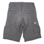 CARHARTT Mens Grey Cargo Shorts S W28 Cotton Blend Workwear Durable