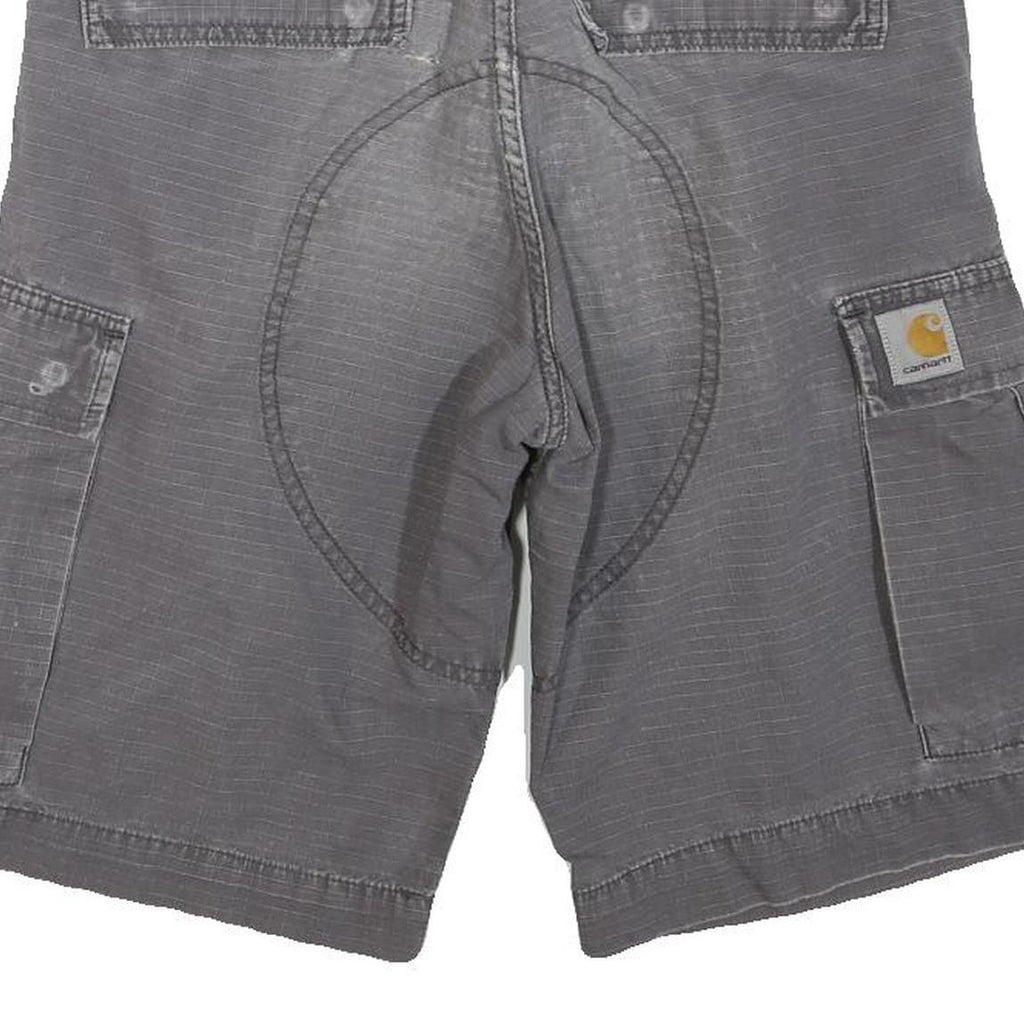 CARHARTT Mens Grey Cargo Shorts S W28 Cotton Blend Workwear Durable
