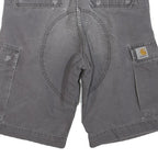 CARHARTT Mens Grey Cargo Shorts S W28 Cotton Blend Workwear Durable