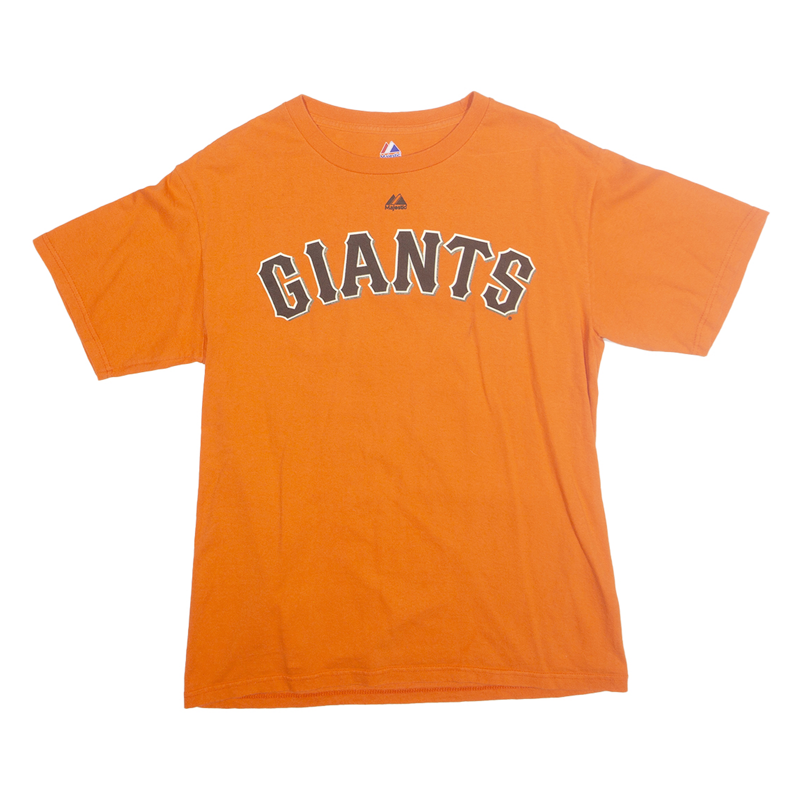 MAJESTIC Mens Orange Giants Graphic T-Shirt M Short Sleeve Crew Neck