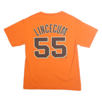 MAJESTIC Mens Orange Giants Graphic T-Shirt M Short Sleeve Crew Neck