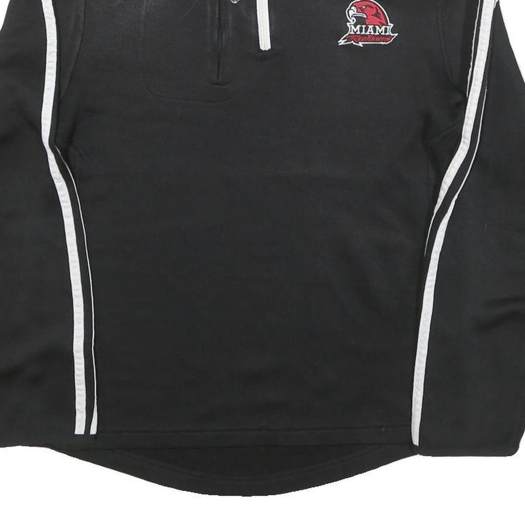 ADIDAS Mens Black & White Miami Hoodie Zip Jacket XS Polyester Blend Sportswear