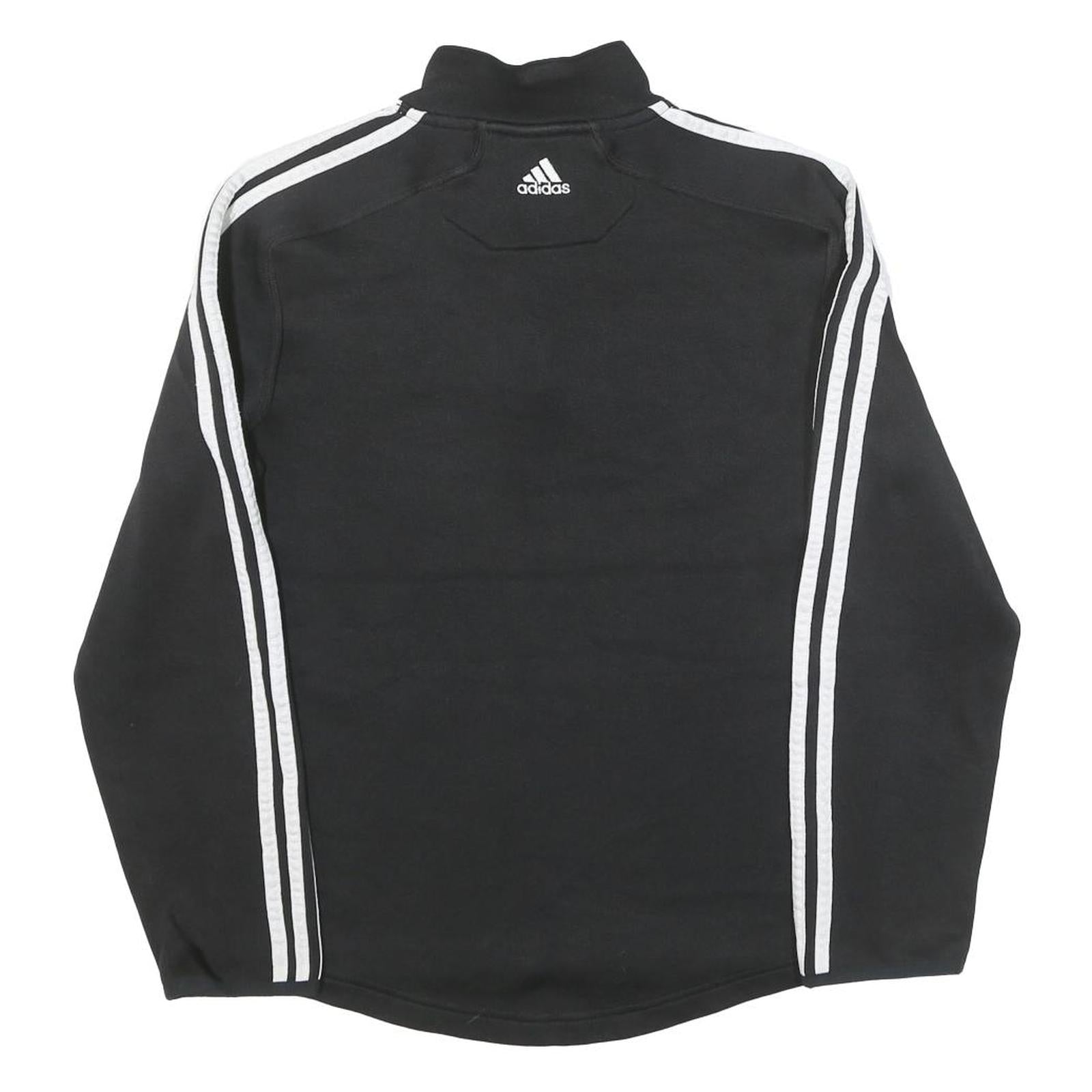 ADIDAS Mens Black & White Miami Hoodie Zip Jacket XS Polyester Blend Sportswear