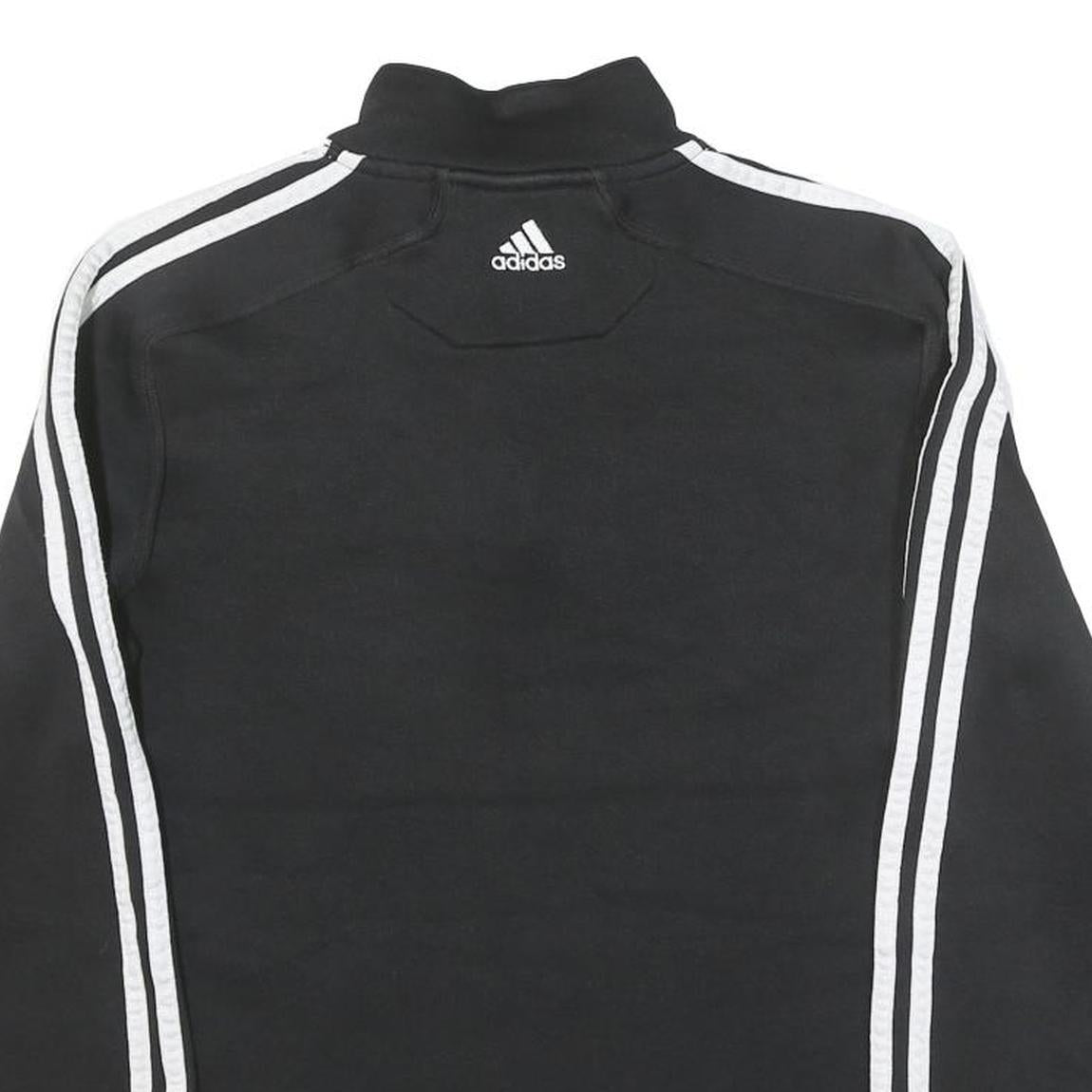 ADIDAS Mens Black & White Miami Hoodie Zip Jacket XS Polyester Blend Sportswear