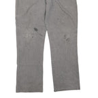 DICKIES Mens Cotton Blend Grey Regular Straight Trousers W34 L28 Workwear Zip