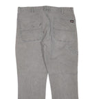 DICKIES Mens Cotton Blend Grey Regular Straight Trousers W34 L28 Workwear Zip