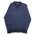 TOMMY HILFIGER Mens Jumper Blue Tight Knit Wool M