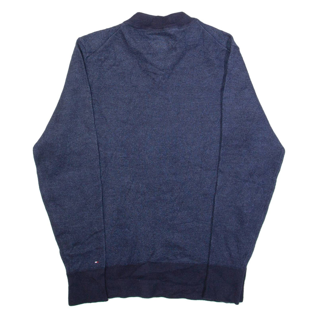 TOMMY HILFIGER Mens Jumper Blue Tight Knit Wool M