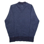 TOMMY HILFIGER Mens Jumper Blue Tight Knit Wool M