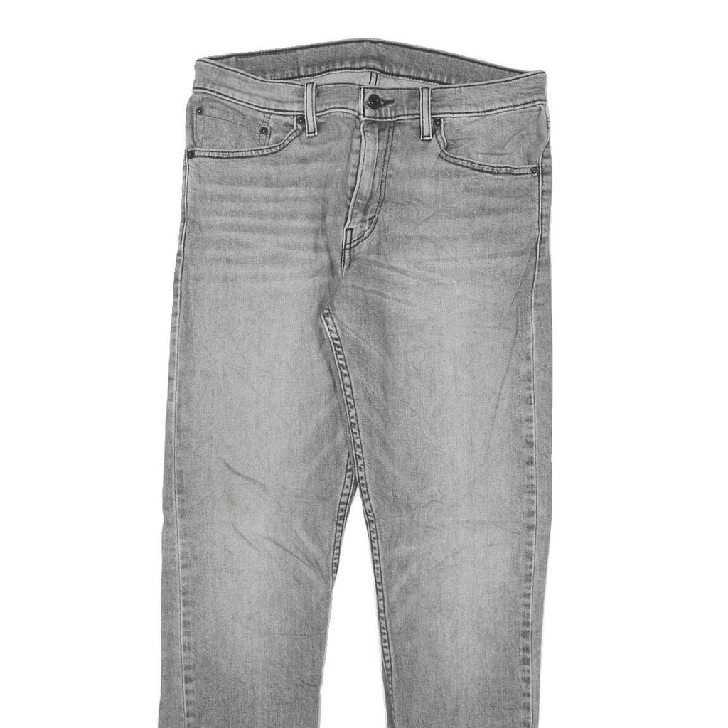 LEVI'S Mens Jeans Grey Slim Skinny Denim Light W31 L30 Classic Cotton Blend Zip