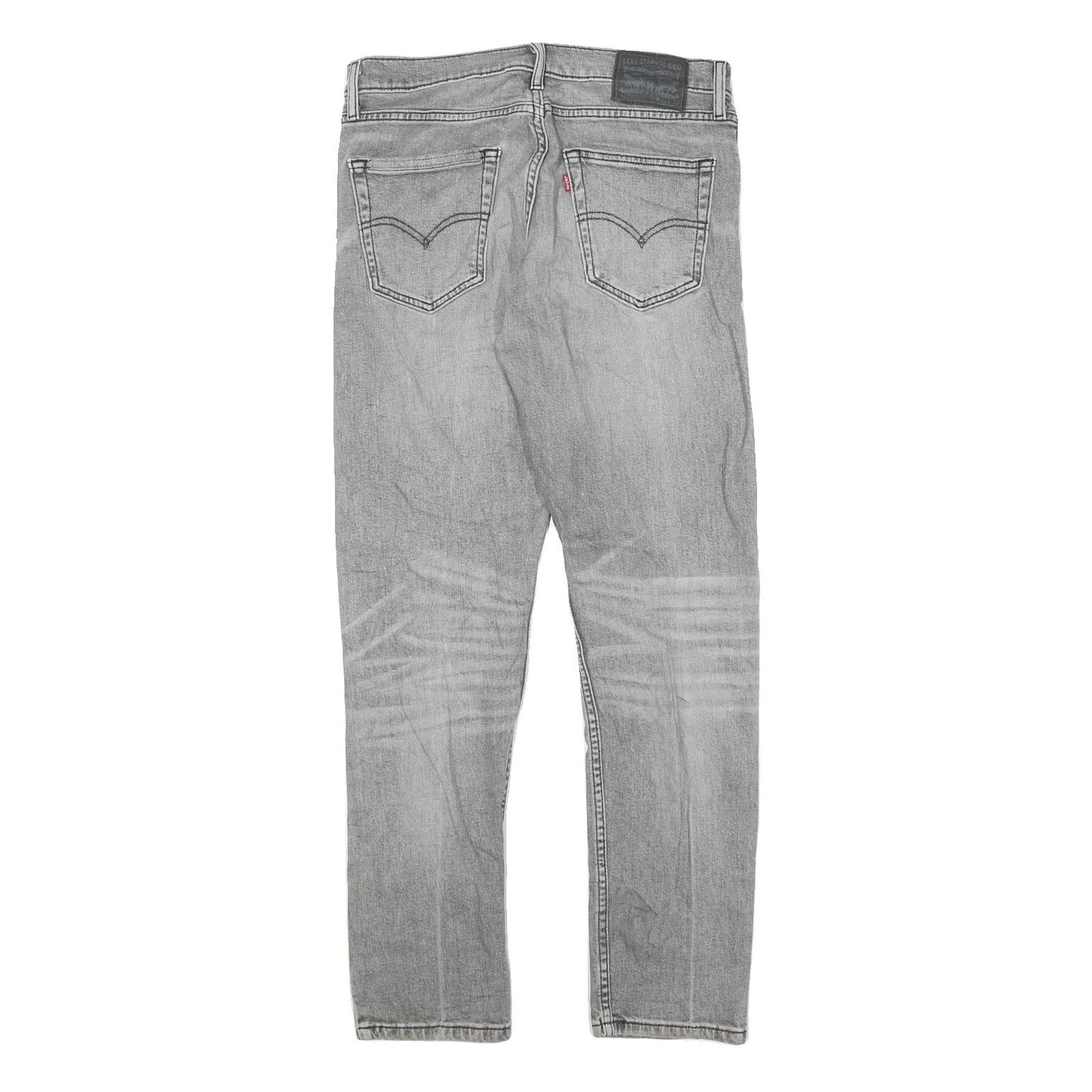 LEVI'S Mens Jeans Grey Slim Skinny Denim Light W31 L30 Classic Cotton Blend Zip
