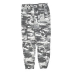 Womens Slim Fit Cotton Blend Grey Camouflage Cargo Trousers W28 L25 Zip Pockets