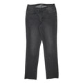 LEE Womens Slim Fit Black Denim Cotton Blend Jeans W30 L30 Zip Pocket