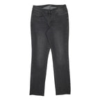 LEE Womens Slim Fit Black Denim Cotton Blend Jeans W30 L30 Zip Pocket