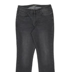LEE Womens Slim Fit Black Denim Cotton Blend Jeans W30 L30 Zip Pocket