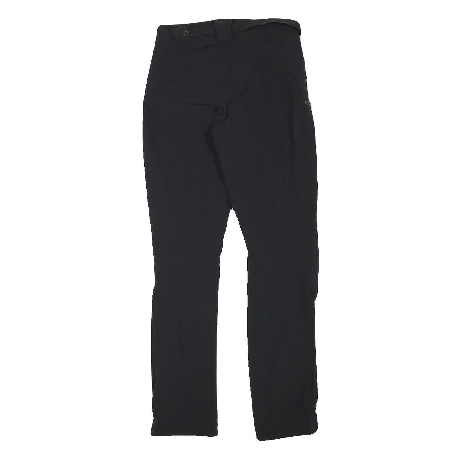 QUECHUA Womens Polyester Blend Black Regular Trousers W26 L29 Outdoor Zip