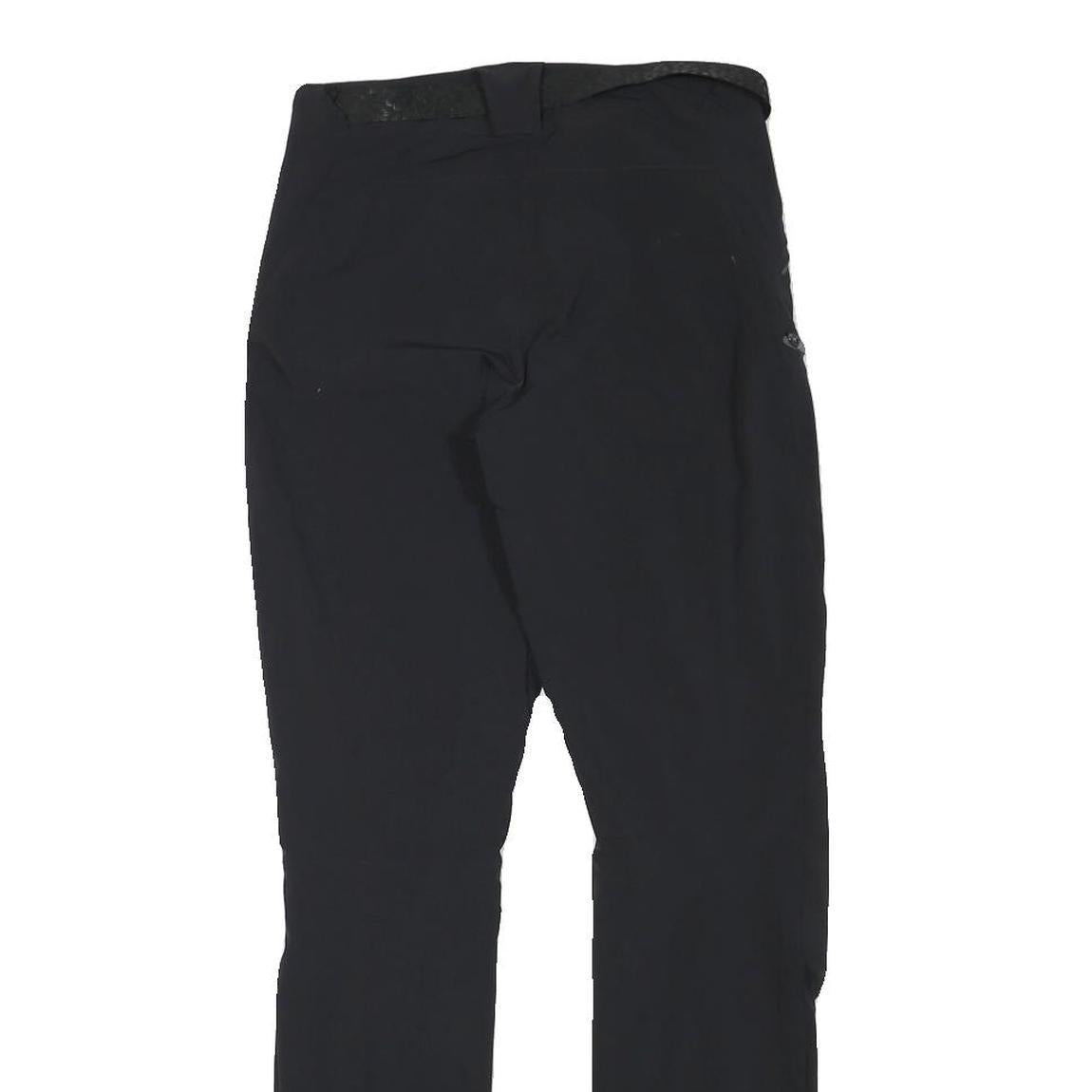 QUECHUA Womens Polyester Blend Black Regular Trousers W26 L29 Outdoor Zip