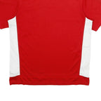 ADIDAS Mens Red & White Graphic T-Shirt L Short Sleeve Crew Neck Sportswear