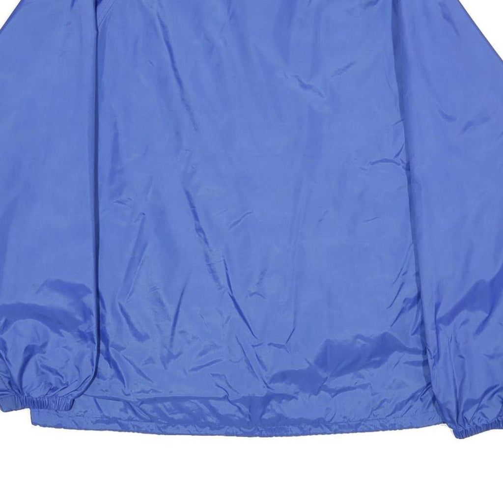 CHAMPION Mens Blue Staff Coach Jacket L Nylon Plain Button Casual Lightweight