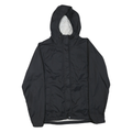THE NORTH FACE Womens Black Outdoor Jacket L Polyester Blend Zip Hooded Plain