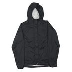 THE NORTH FACE Womens Black Outdoor Jacket L Polyester Blend Zip Hooded Plain