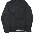THE NORTH FACE Womens Black Outdoor Jacket L Polyester Blend Zip Hooded Plain