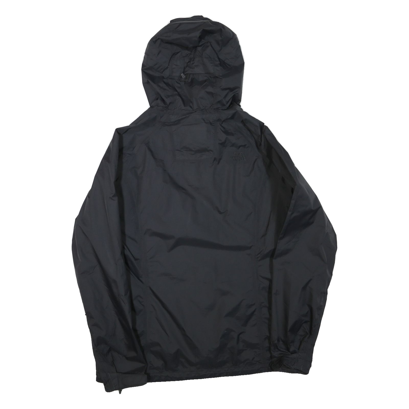 THE NORTH FACE Womens Black Outdoor Jacket L Polyester Blend Zip Hooded Plain