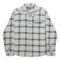 PATAGONIA Mens Grey & White Check Shirt L Long Sleeve Cotton Casual