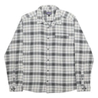 PATAGONIA Mens Grey & White Check Shirt L Long Sleeve Cotton Casual