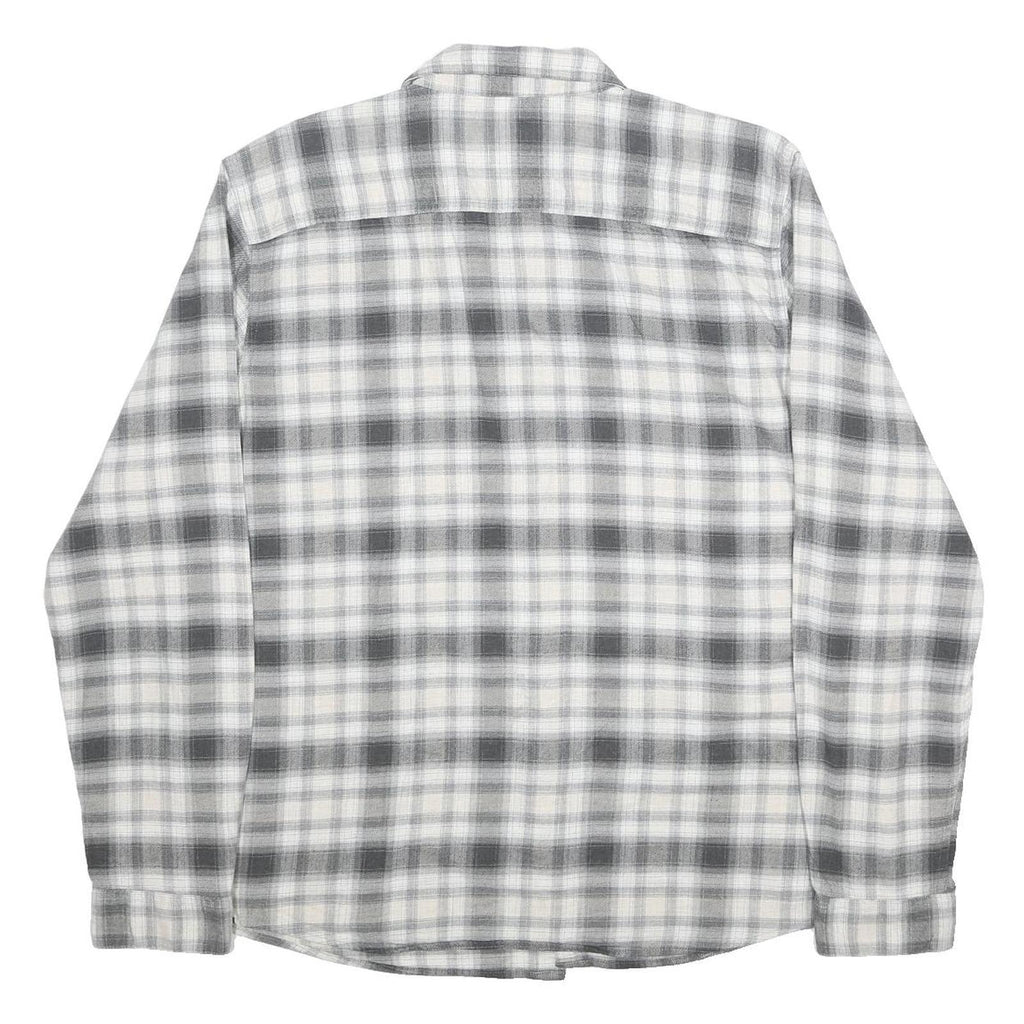 PATAGONIA Mens Grey & White Check Shirt L Long Sleeve Cotton Casual