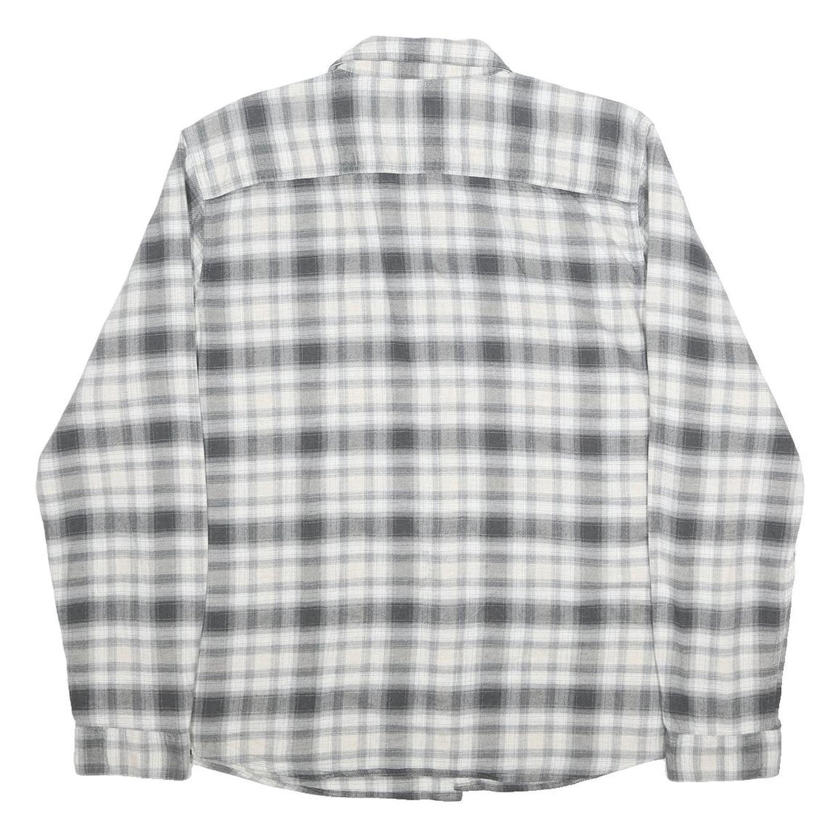 PATAGONIA Mens Grey & White Check Shirt L Long Sleeve Cotton Casual