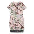 PHASE EIGHT Womens Pink Green Floral Shift Dress Polyester Blend Short Sleeve UK
