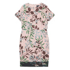 PHASE EIGHT Womens Pink Green Floral Shift Dress Polyester Blend Short Sleeve UK