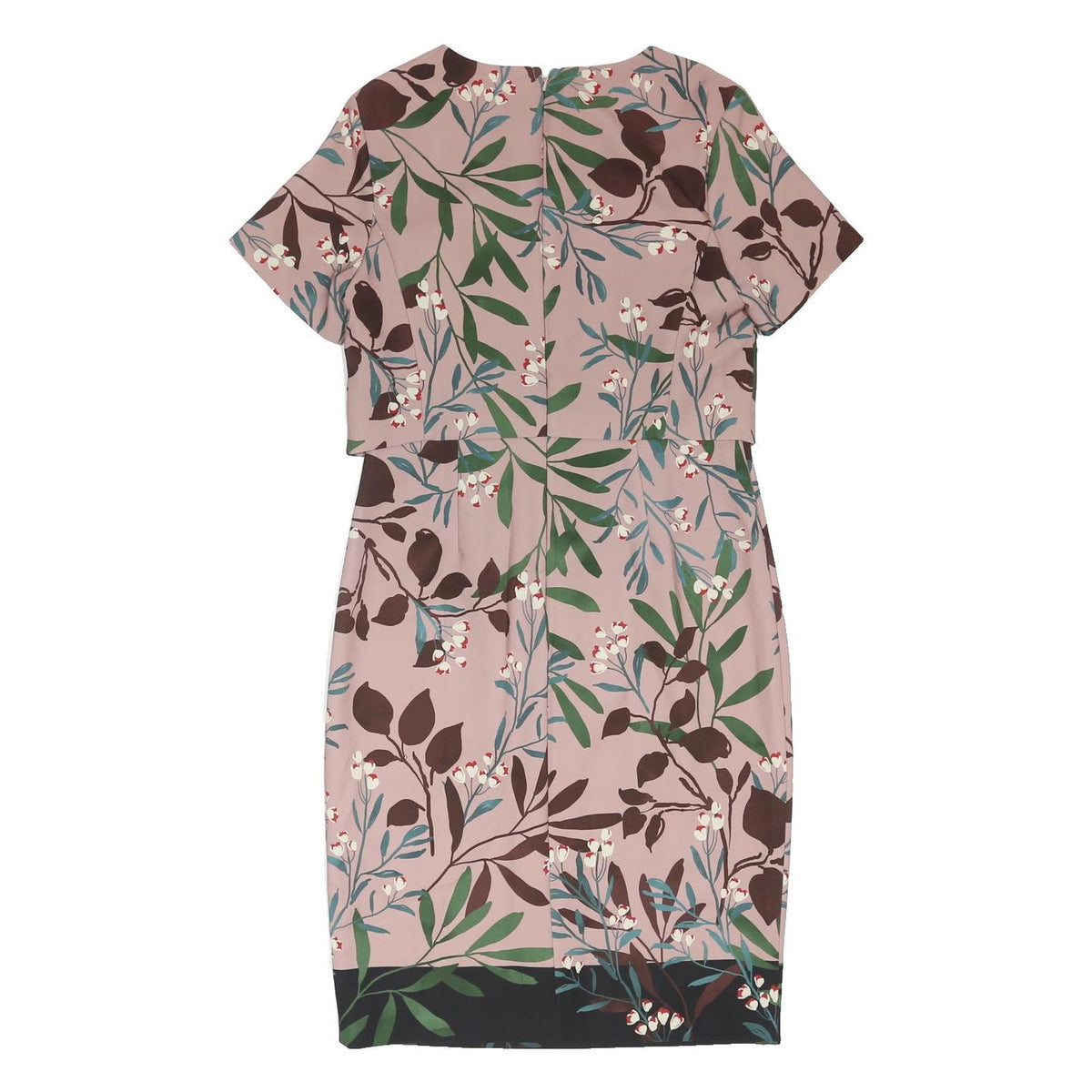 PHASE EIGHT Womens Pink Green Floral Shift Dress Polyester Blend Short Sleeve UK