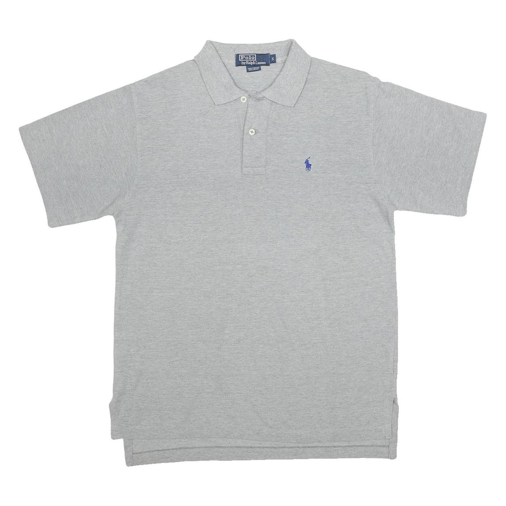 POLO RALPH LAUREN Mens Grey S Cotton Polo Shirt Short Sleeve Classic Fit