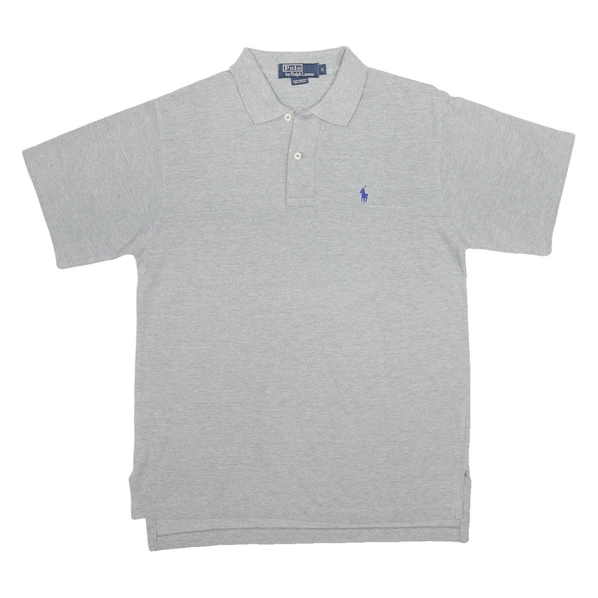 POLO RALPH LAUREN Mens Grey S Cotton Polo Shirt Short Sleeve Classic Fit
