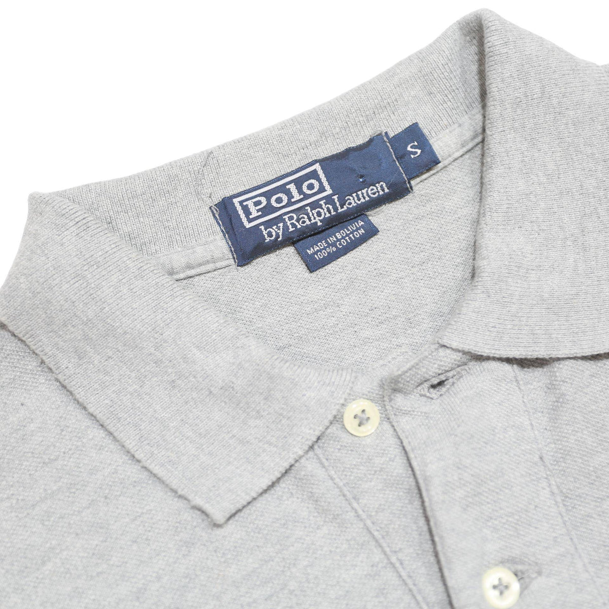 POLO RALPH LAUREN Mens Grey S Cotton Polo Shirt Short Sleeve Classic Fit