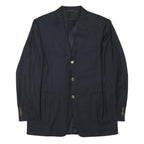 CANALI Mens Navy Blue Wool Classic Jacket M Tailored Button Plain Blazer