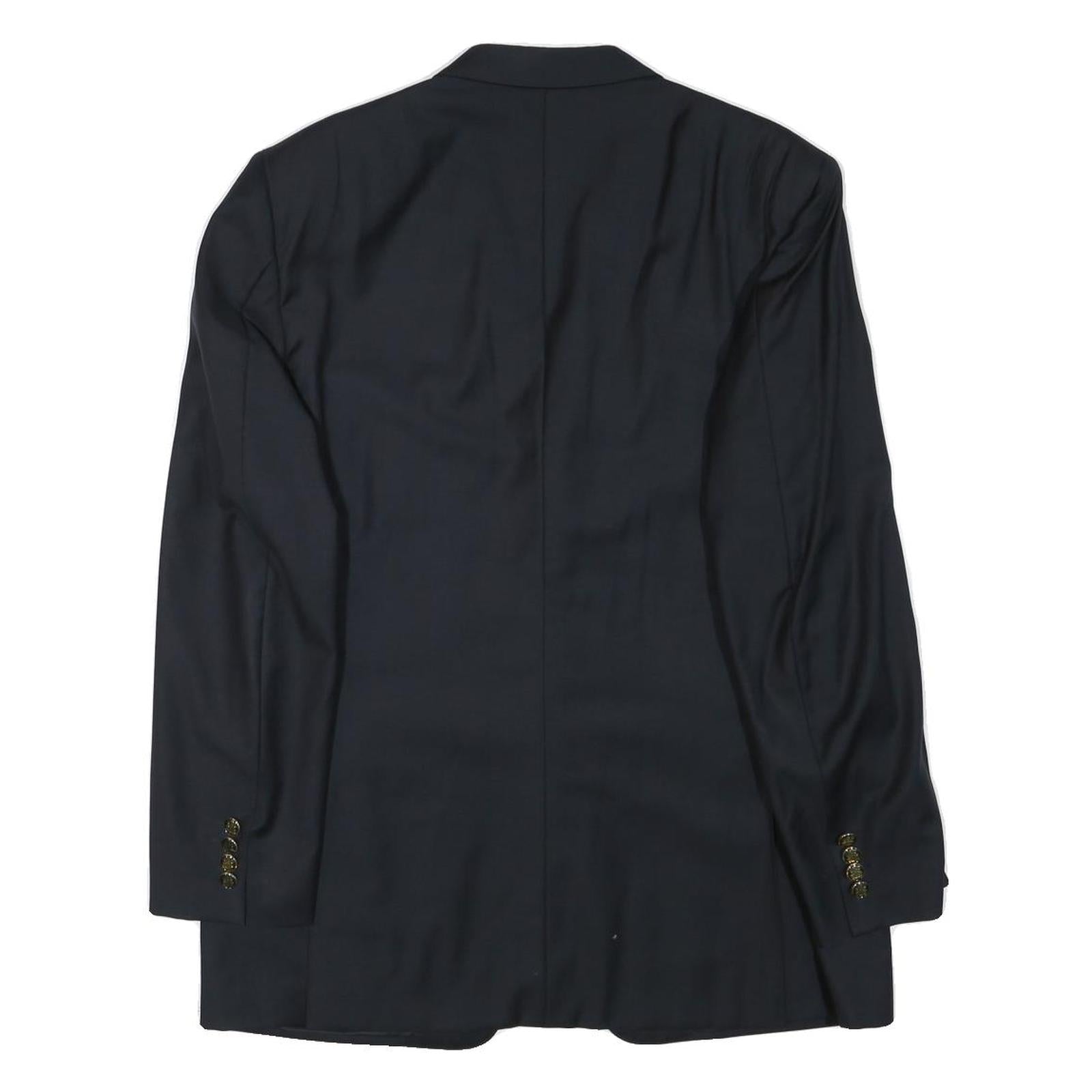 CANALI Mens Navy Blue Wool Classic Jacket M Tailored Button Plain Blazer