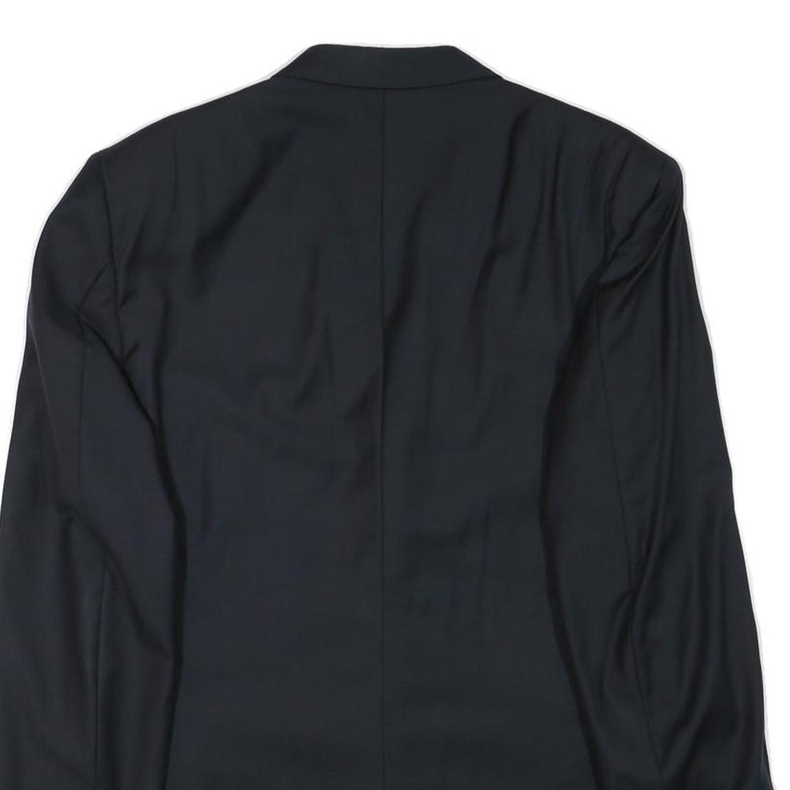 CANALI Mens Navy Blue Wool Classic Jacket M Tailored Button Plain Blazer