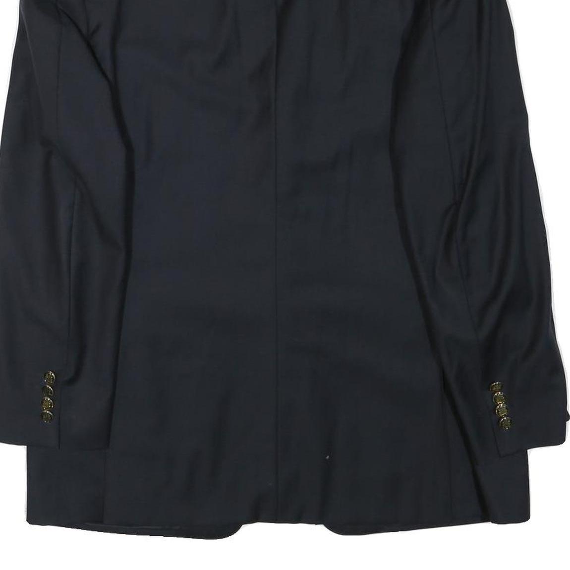 CANALI Mens Navy Blue Wool Classic Jacket M Tailored Button Plain Blazer