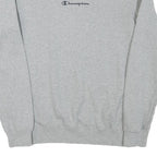 CHAMPION Mens Grey S Crew Neck Sweatshirt Cotton Blend Logo Casual