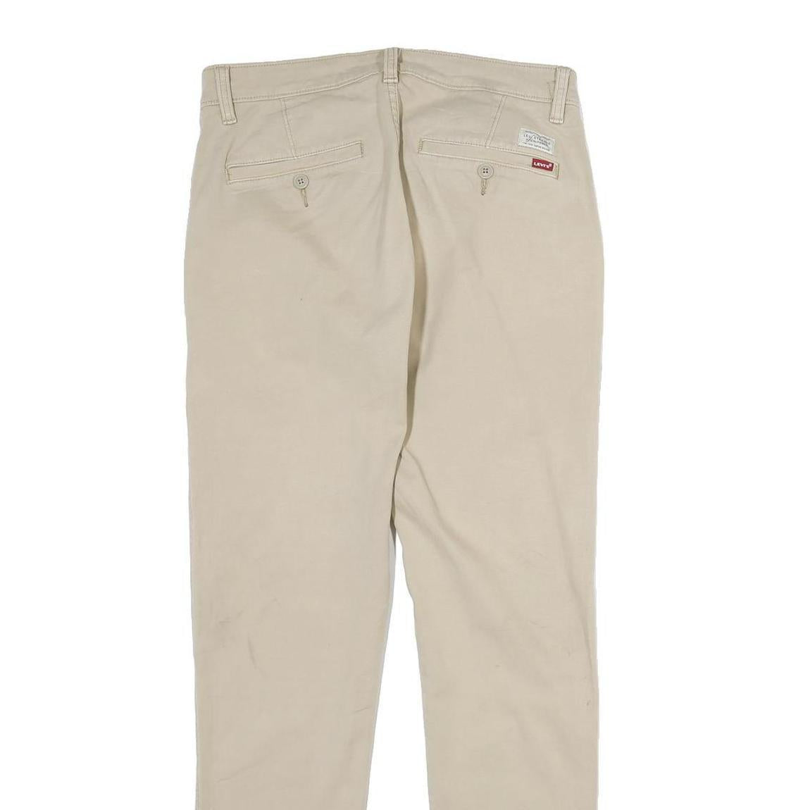 LEVI'S Mens Cotton Beige Slim Slim Tapered Trousers W30 L32 Casual Wear