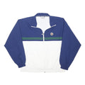 ADIDAS ROLAND GARROS Mens Blue & White Tennis Jacket XL Polyester Blend Zip