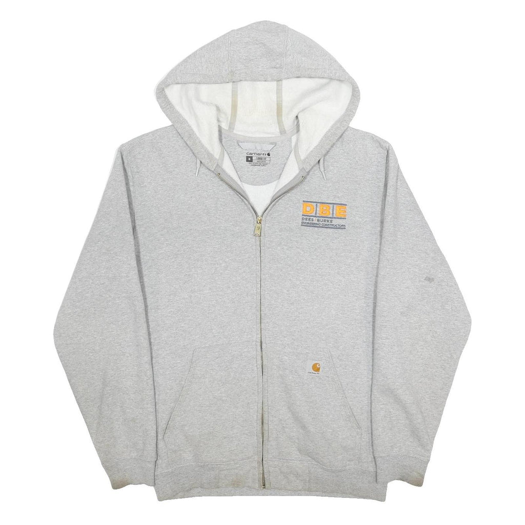 CARHARTT Mens Grey DBE Zip Up Hoodie M Workwear Sweatshirt Cotton Blend