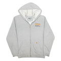 CARHARTT Mens Grey DBE Zip Up Hoodie M Workwear Sweatshirt Cotton Blend