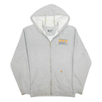 CARHARTT Mens Grey DBE Zip Up Hoodie M Workwear Sweatshirt Cotton Blend