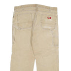 DICKIES Mens Regular Fit Beige Denim Jeans W40 L30 Workwear Zip Closure