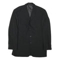 JOOP Mens Black Wool Blend Classic Jacket S Button Closure Tailored Plain