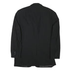 JOOP Mens Black Wool Blend Classic Jacket S Button Closure Tailored Plain